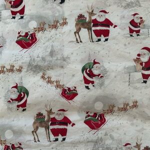 Pottery Barn Organic Heritage White Santa Twin-Duvet cover AND sheets, paid $180